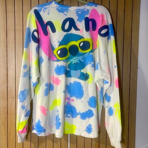 Disney store spirit size Large woman Colorful jersey Sweatshirt - Picture 5 of 8